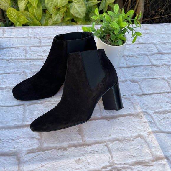 Rag & Bone Aslen Black Suede Boots Booties size 38 - Picture 1 of 8